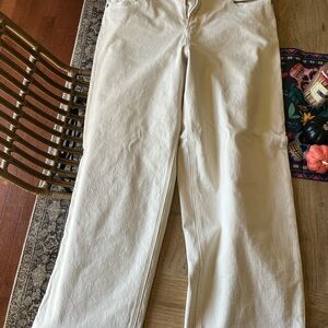 American Eagle Cream Wide-Leg Pants